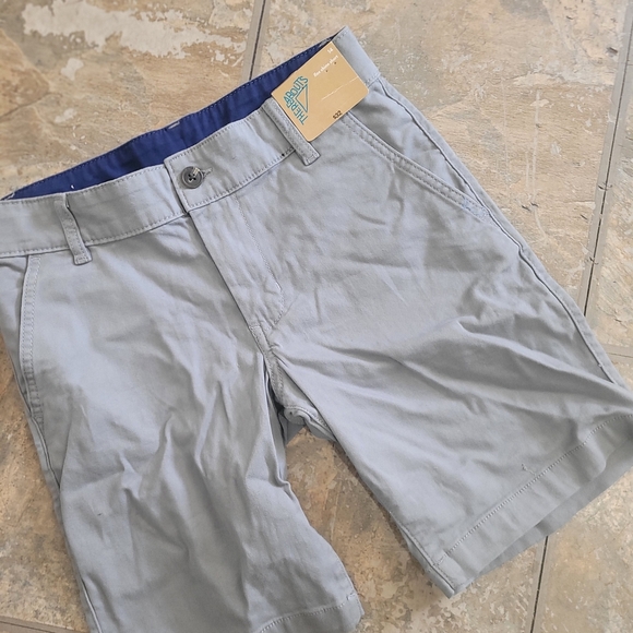 Nickels Light Gray Kids Flat Front Shorts - Picture 1 of 3